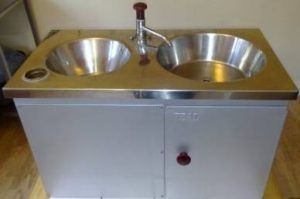 twin mobile heated sink