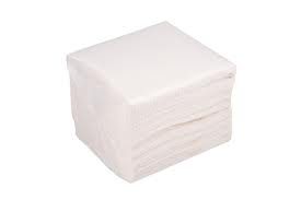 White disposable napkins