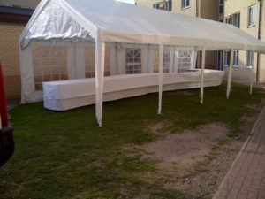 marquee 4m by 10m
