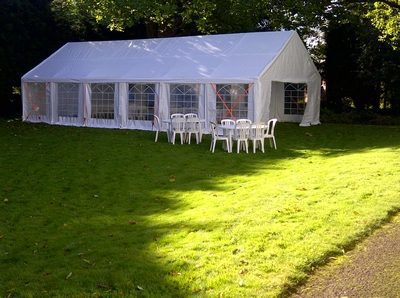 marquee 6m by 12m on grass