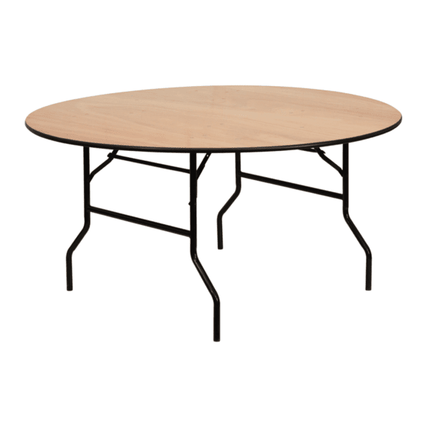 5ft wooden round banqueting table