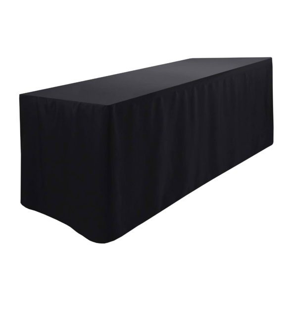 6ft wooden trestle table and black leatherette cloak