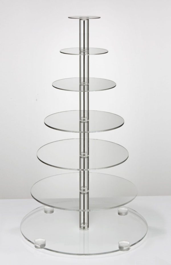 Perspex 7 tier cake stand