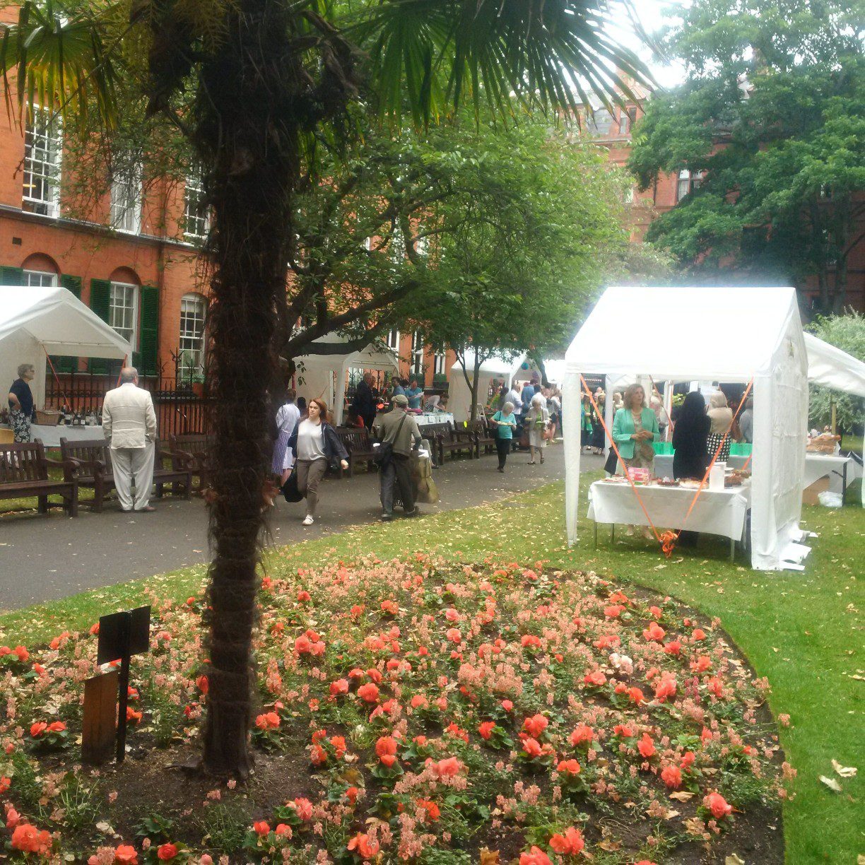 village fete with marquee stalls